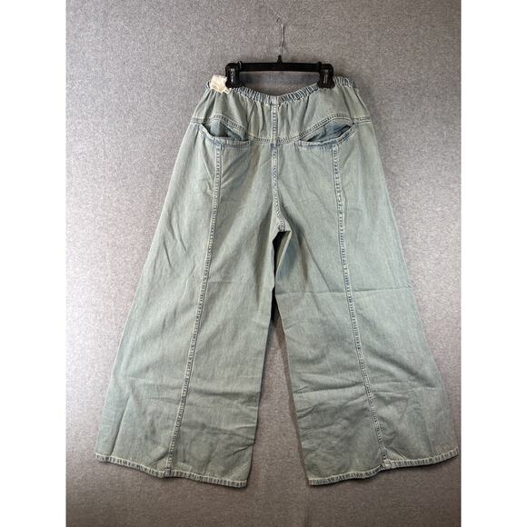 Free People Veritas Wide Leg Jeans Size Medium Drawstring - Picture 5 of 10